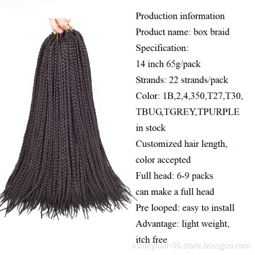 Julianna Morgan 14 Inch Bohemian 7 Packs Goddess Faux Locs Box Braid Braids Twists Crochet Synthetic Hair Extensions